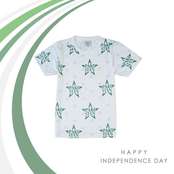 Valuable Boys Half Sleeves Azadi T-Shirt - Green