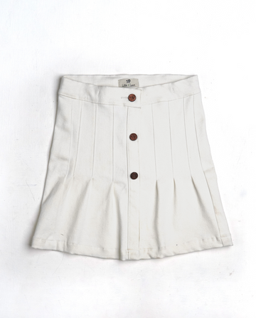 WHITE DENIM SKIRT