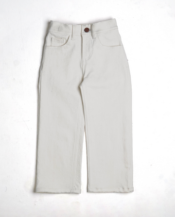 WHITE WIDE LEGGED JEANS