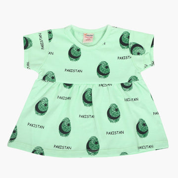 Newborn Girls Independence Frock - Green