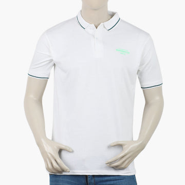 Eminent Men's Azadi Half Sleeves Polo T-Shirt - White