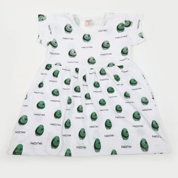 Newborn Girls Independence Frock - White