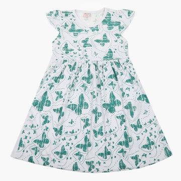 Girls Independence Day Frock - White
