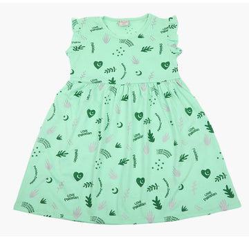 Newborn Girls Independence Frock - Green