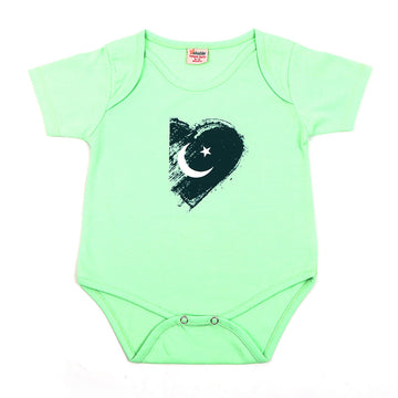 Newborn Girls Independence Romper - Green