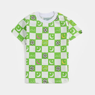 Girls Poly Cotton Jersey T-Shirt H/S AZADI KAI RANG-Snow White