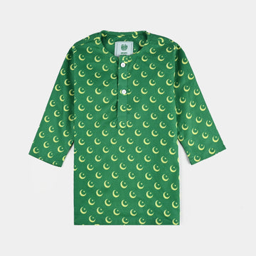 Infant Boys Printed Kurta (Azam-e-Pakistan)-GREEN