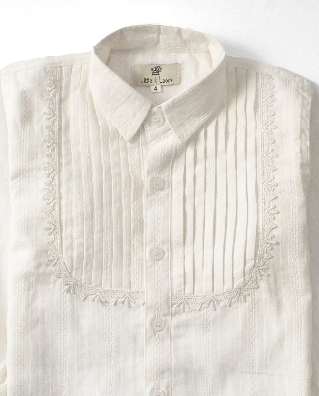 White Full-Sleeve Casual Shirt