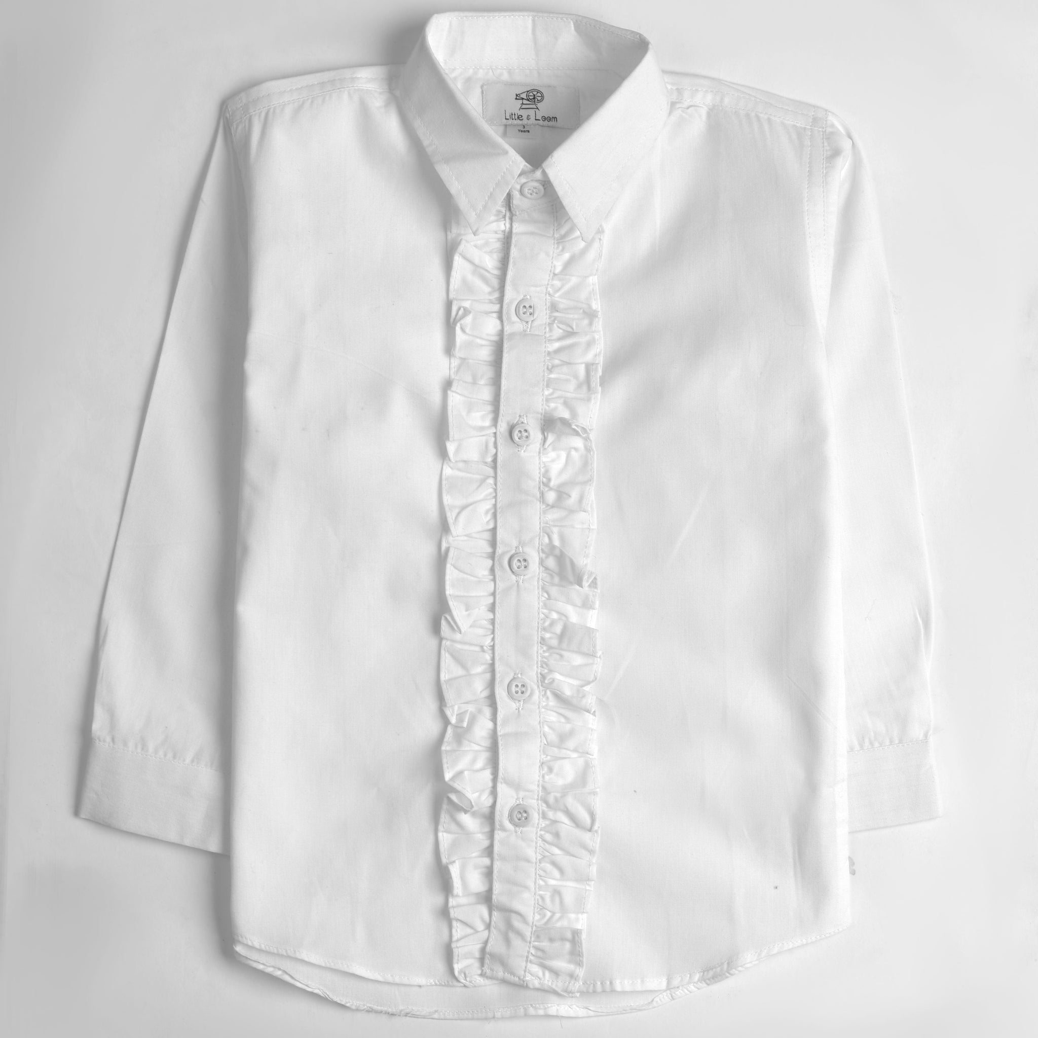 White Ruffle Shirt
