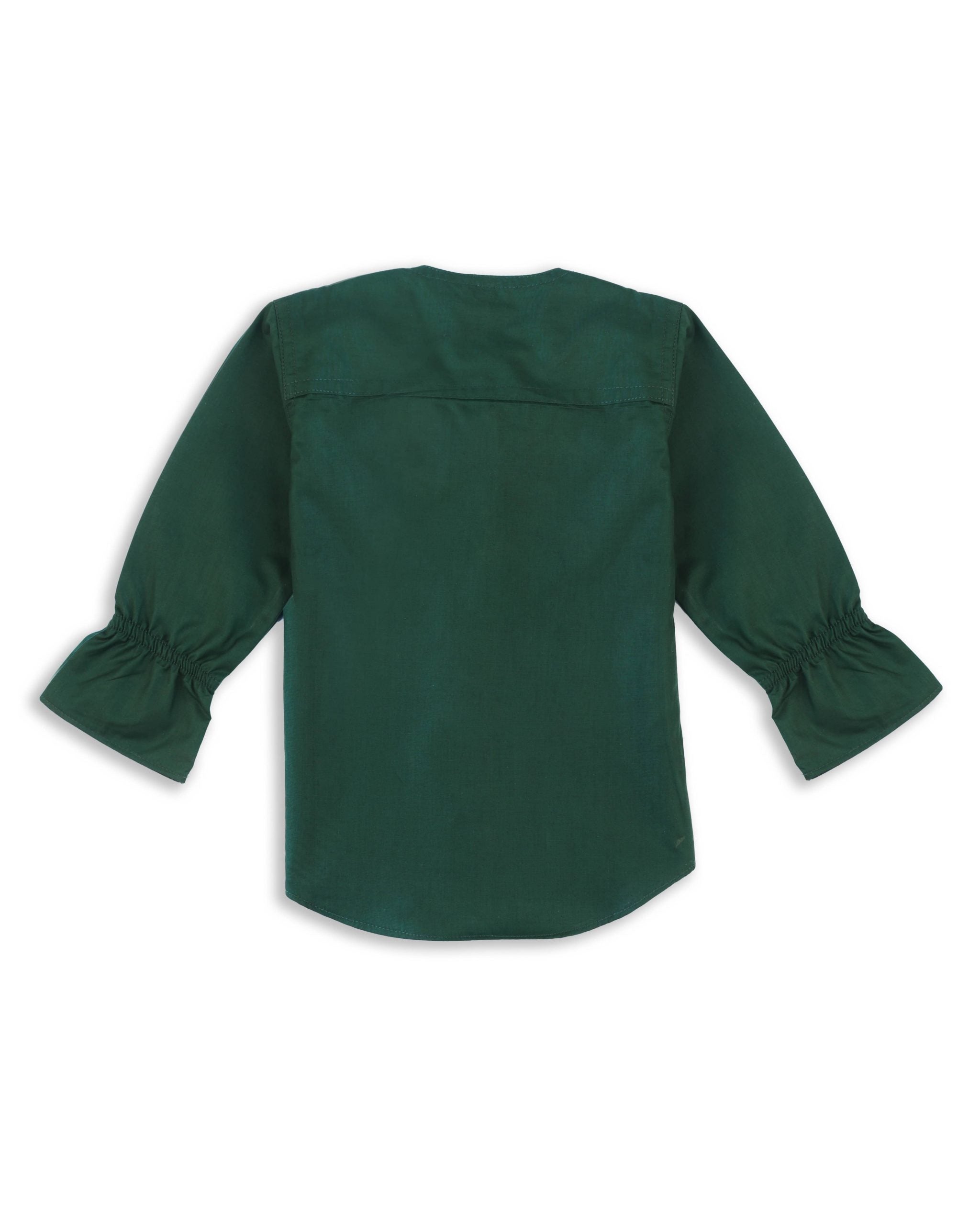 GIRLS FORMAL SHIRT GREEN