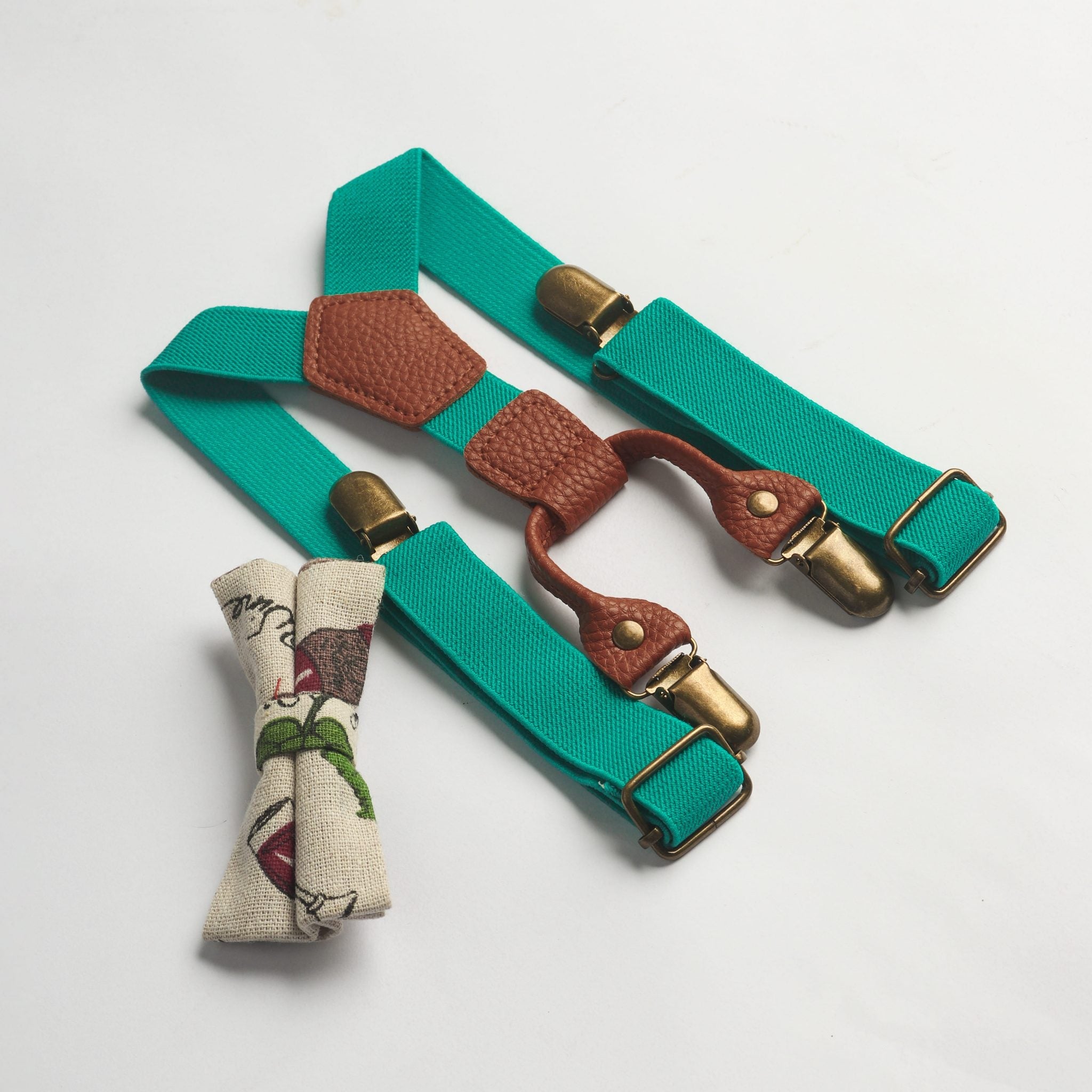 SEA GREEN SUSPENDER SET