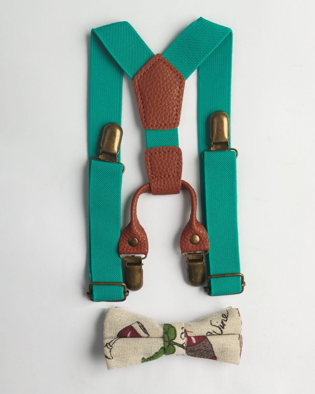 SEA GREEN SUSPENDER SET