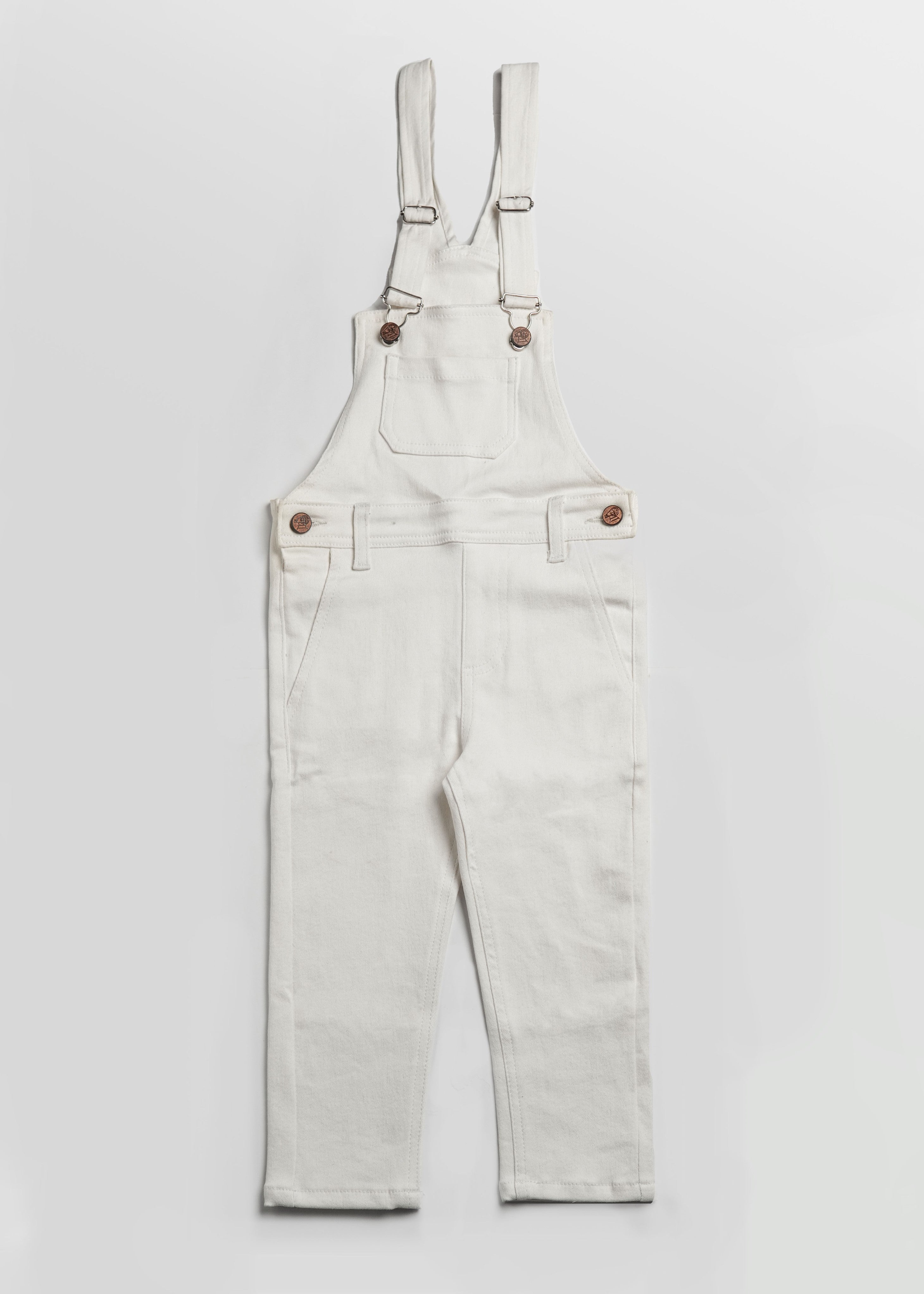 White denim dungaree