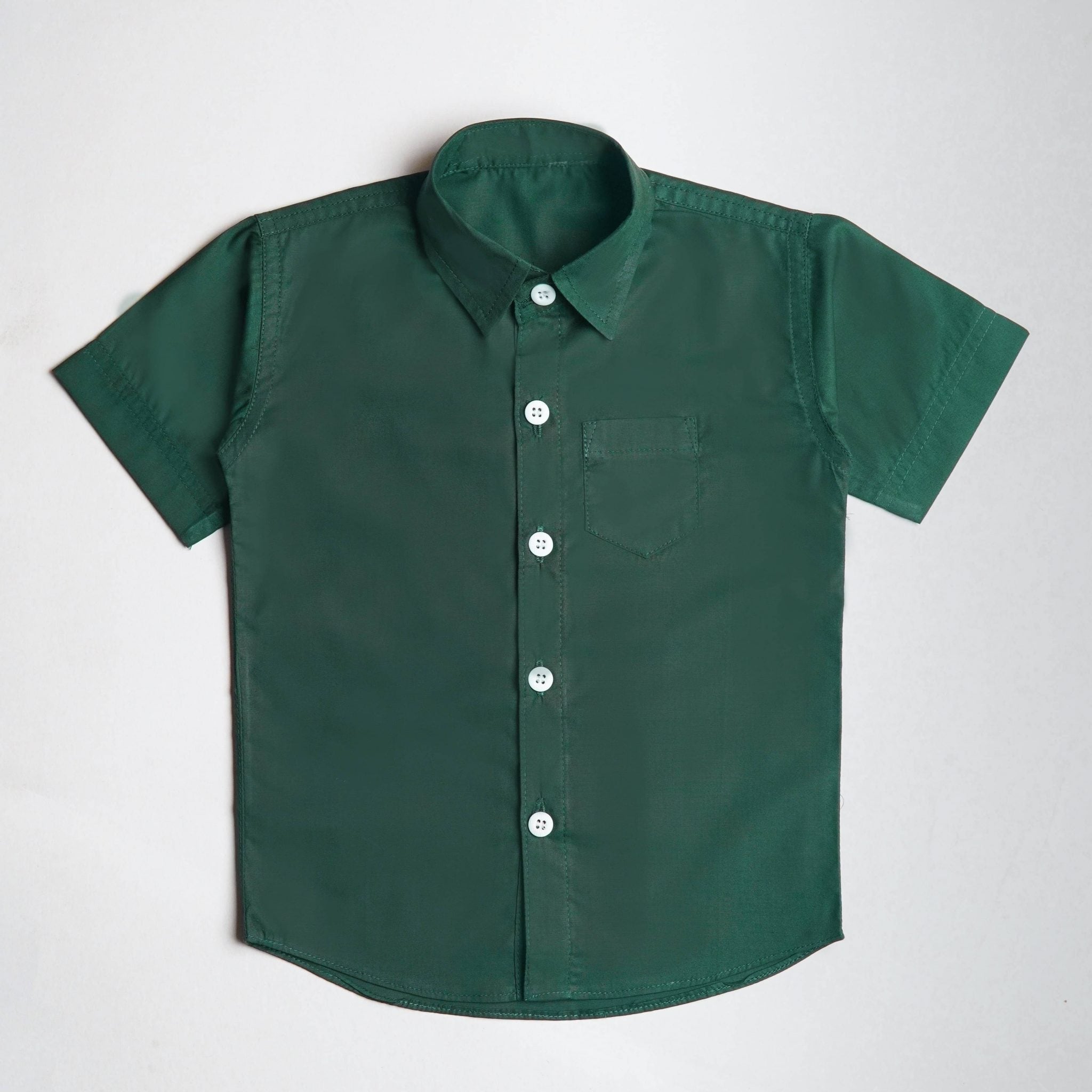 GREEN FORMAL SHIRT HALF SLEEVES