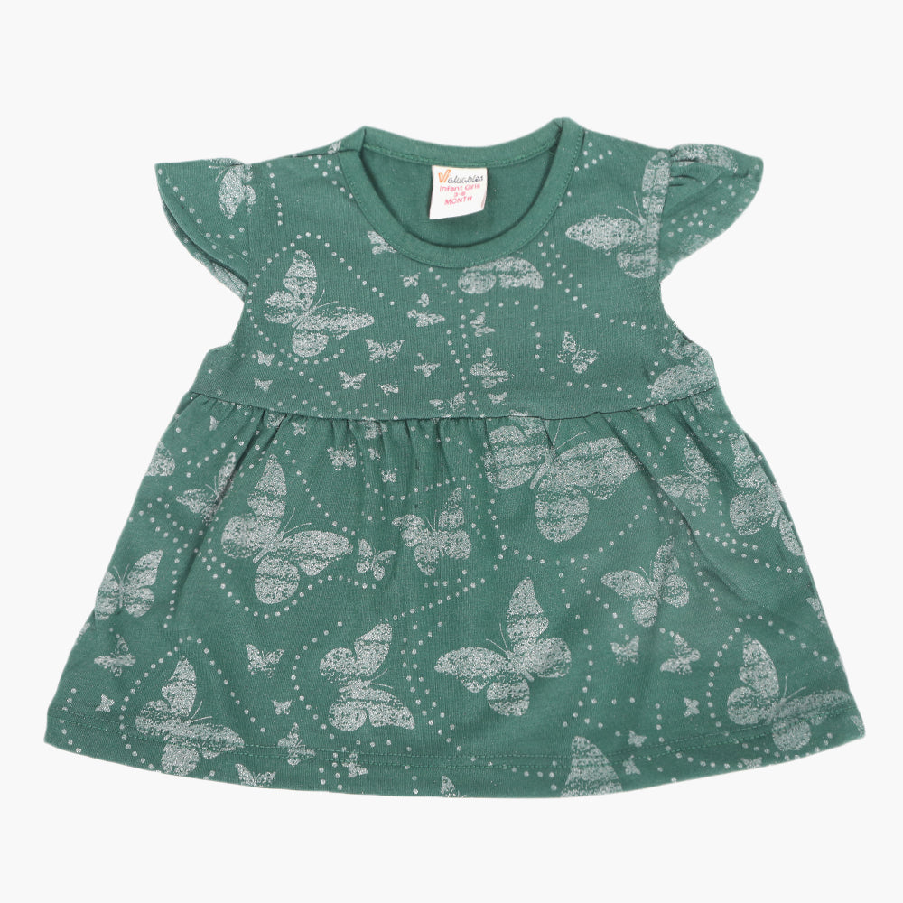 Newborn Girls Independence Frock - Green