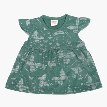 Newborn Girls Independence Frock - Green