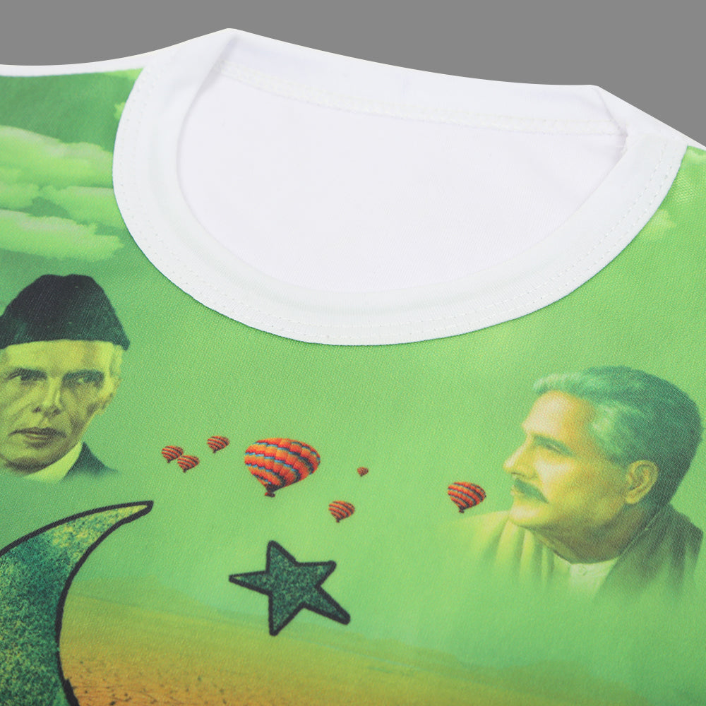 Valuables Newborn Boys Independence Day T-Shirt - Green & White