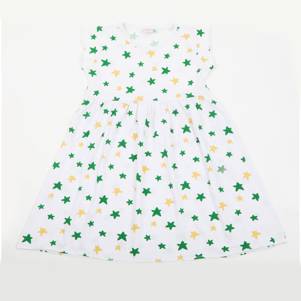 Newborn Girls Independence Frock - White