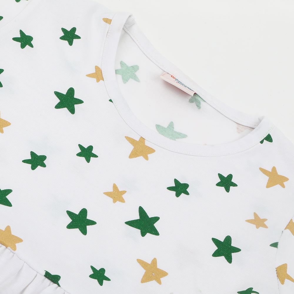 Newborn Girls Independence Frock - White