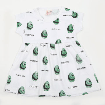 Girls Independence Day Frock - White