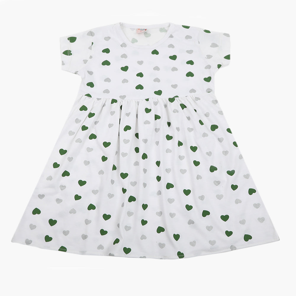 Newborn Girls Independence Frock - White