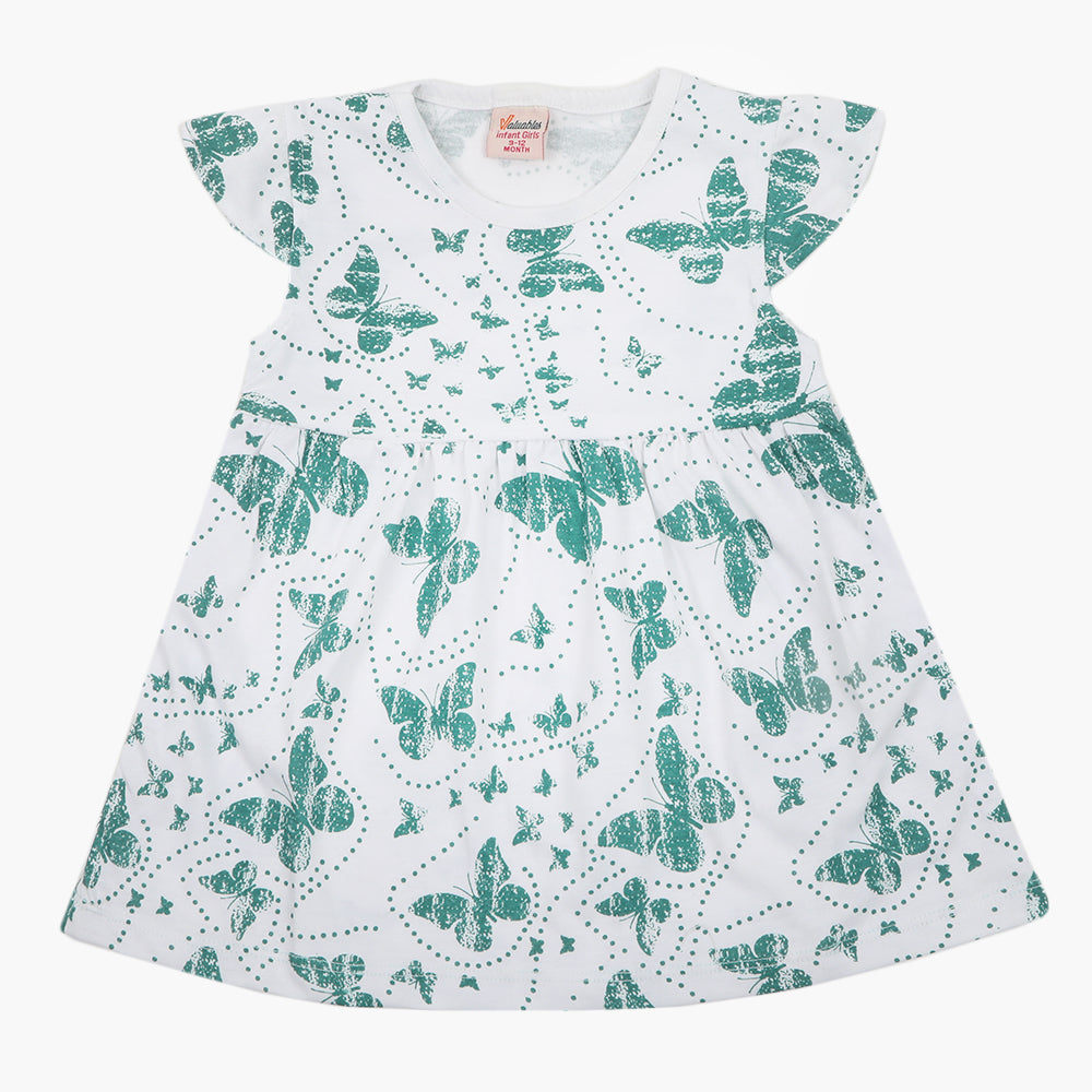 Newborn Girls Independence Frock - White