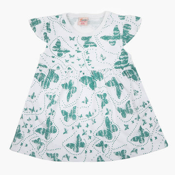 Newborn Girls Independence Frock - White