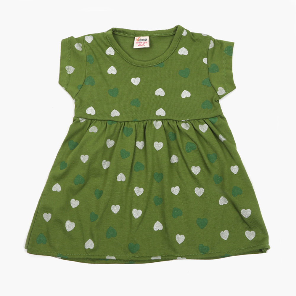 Newborn Girls Independence Frock - Green