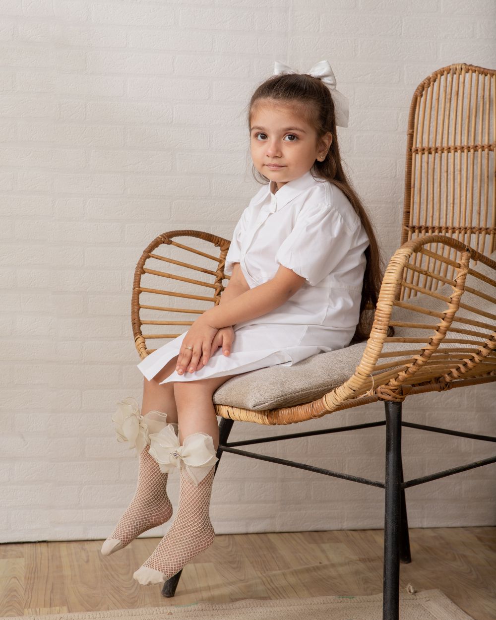 Girl's Front Button Shirt Dress