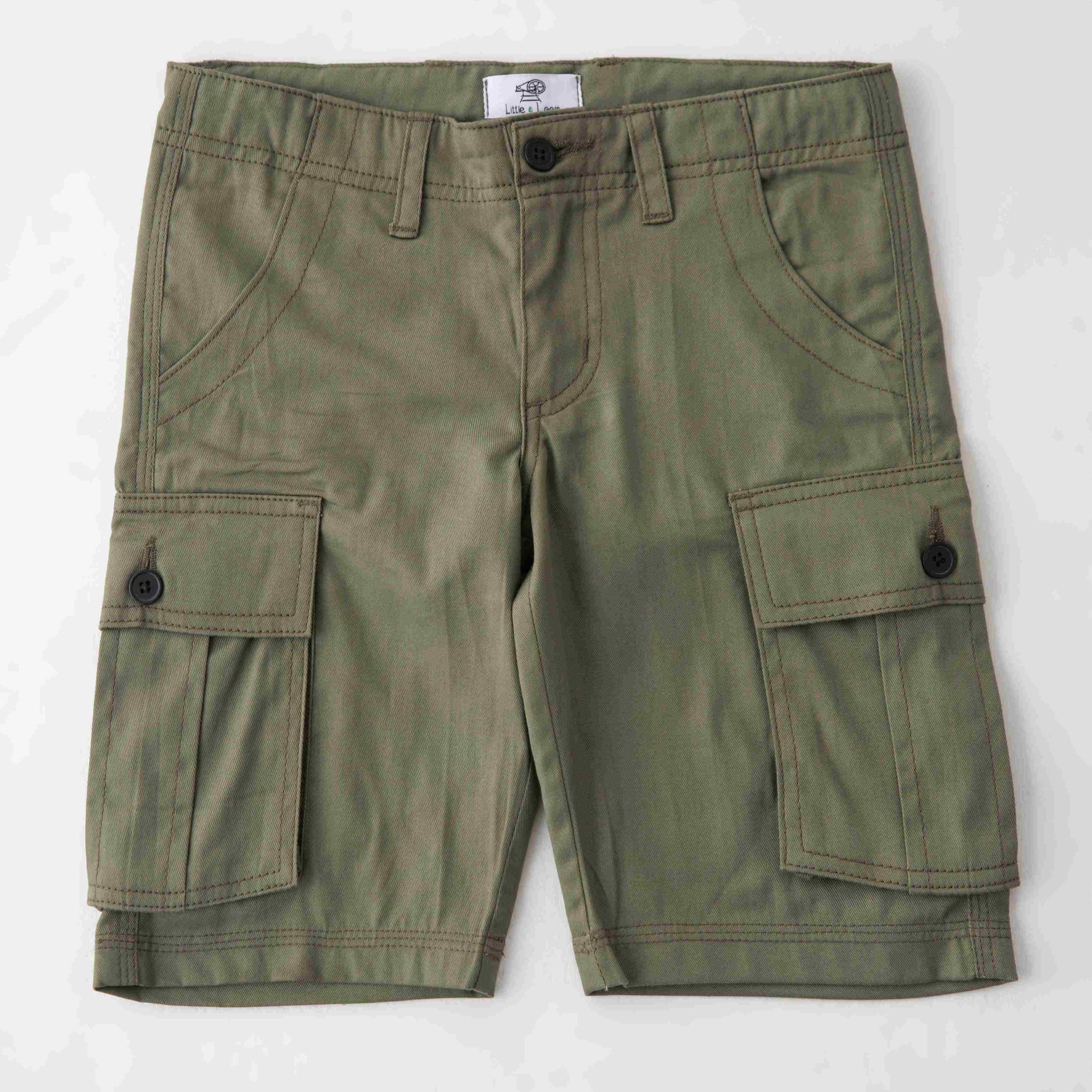 Olive Green Cargo Shorts
