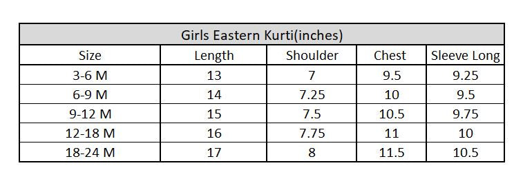Infant Girls Cotton Printed Kurti Dill Sa Pakistan Ind-L.Green